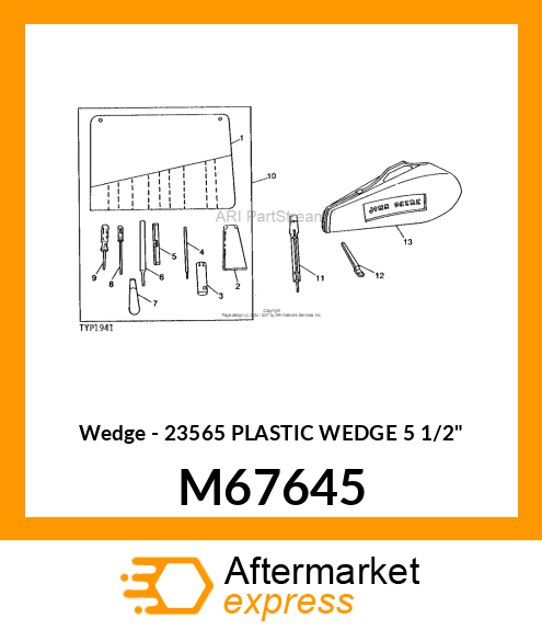 Wedge - 23565 PLASTIC WEDGE 5 1/2" M67645