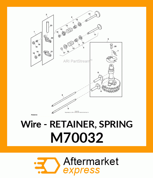 Wire - RETAINER, SPRING M70032