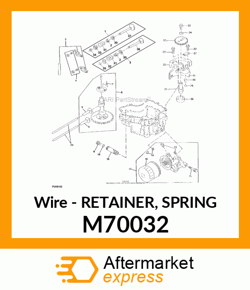 Wire - RETAINER, SPRING M70032