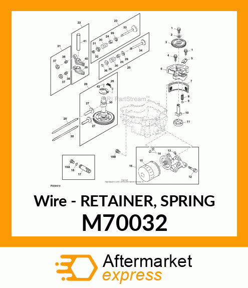 Wire - RETAINER, SPRING M70032