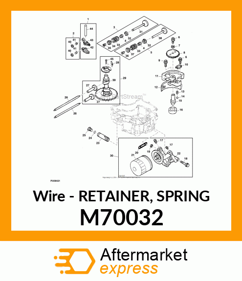 Wire - RETAINER, SPRING M70032