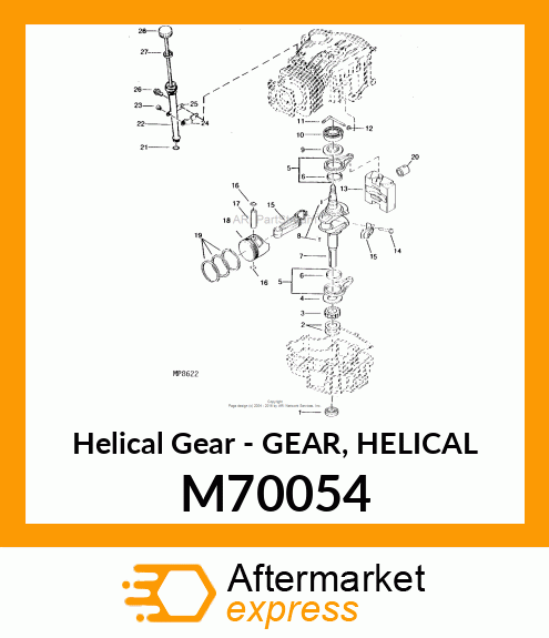 Helical Gear - GEAR, HELICAL M70054