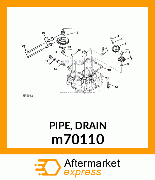 PIPE, DRAIN m70110