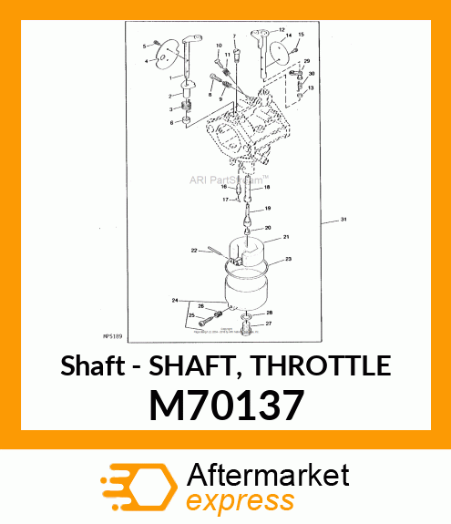 Shaft - SHAFT, THROTTLE M70137