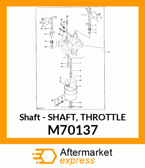 Shaft - SHAFT, THROTTLE M70137