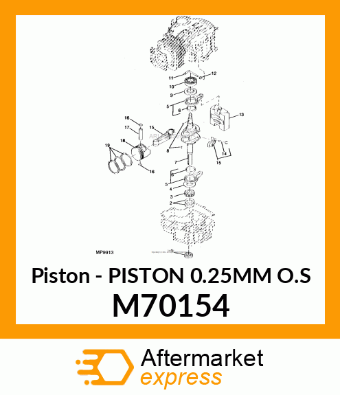 Piston - PISTON 0.25MM O.S M70154