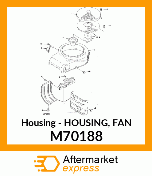 Housing - HOUSING, FAN M70188