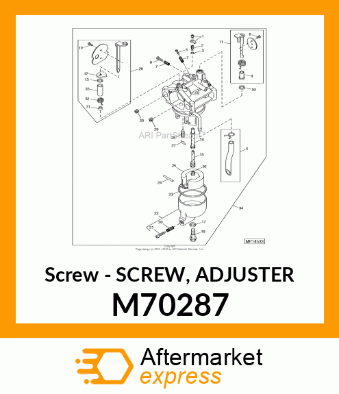 Screw - SCREW, ADJUSTER M70287