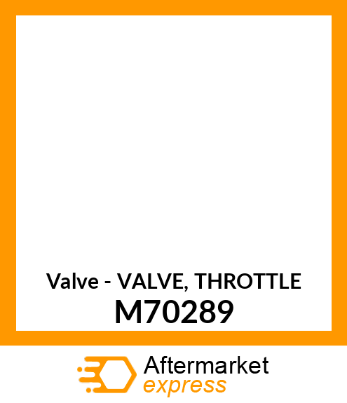 Valve - VALVE, THROTTLE M70289