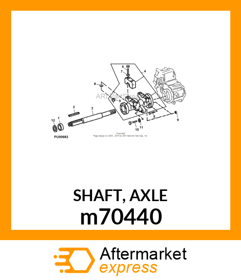 SHAFT, AXLE m70440