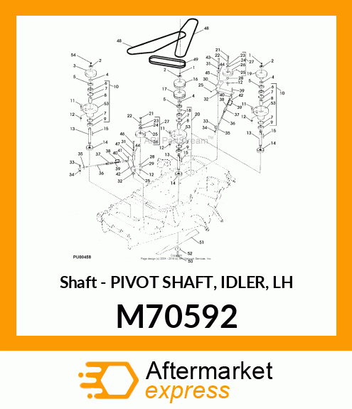 Shaft - PIVOT SHAFT, IDLER, LH M70592