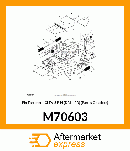 Pin Fastener - CLEVIS PIN (DRILLED) (Part is Obsolete) M70603