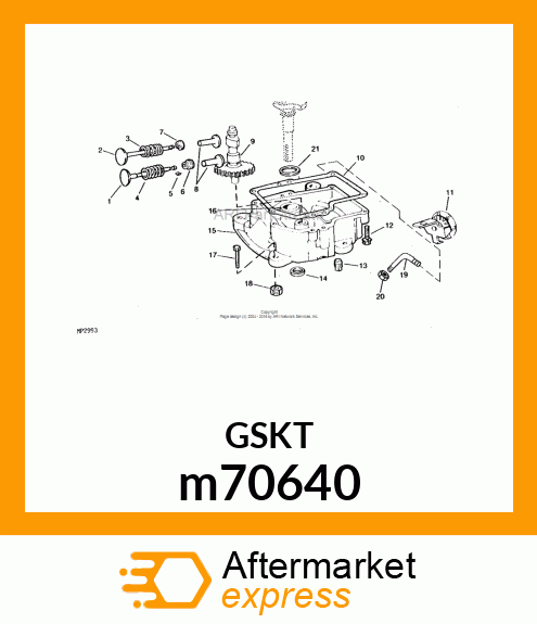 GASKET, .015 OIL SUMP m70640