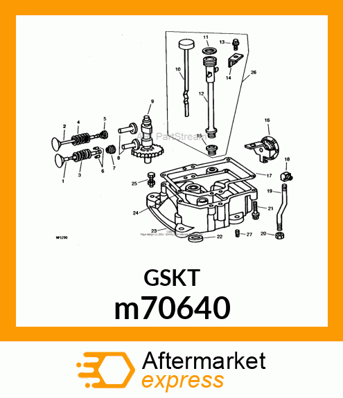 GASKET, .015 OIL SUMP m70640