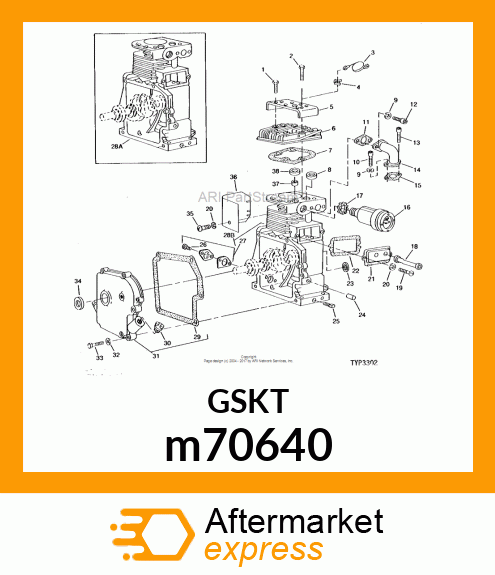 GASKET, .015 OIL SUMP m70640