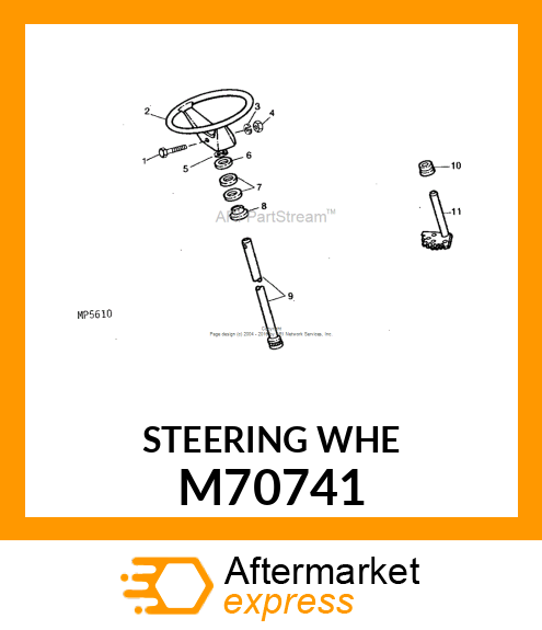 Steering Wheel - WHEEL, STEERING M70741