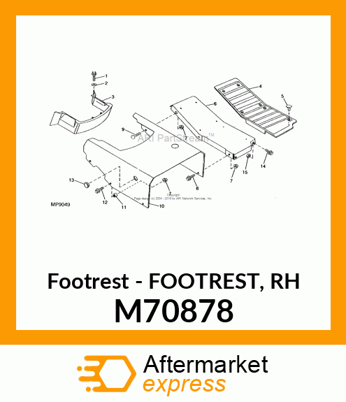 Footrest - FOOTREST, RH M70878