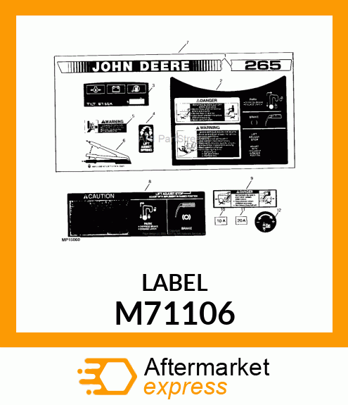 Label - LABEL, DASH PANEL M71106