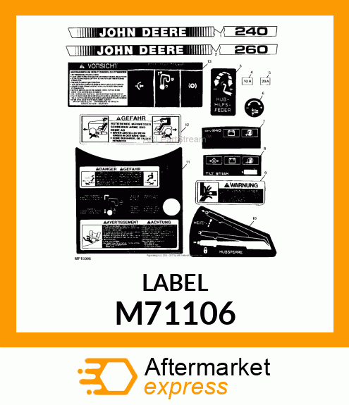 Label - LABEL, DASH PANEL M71106