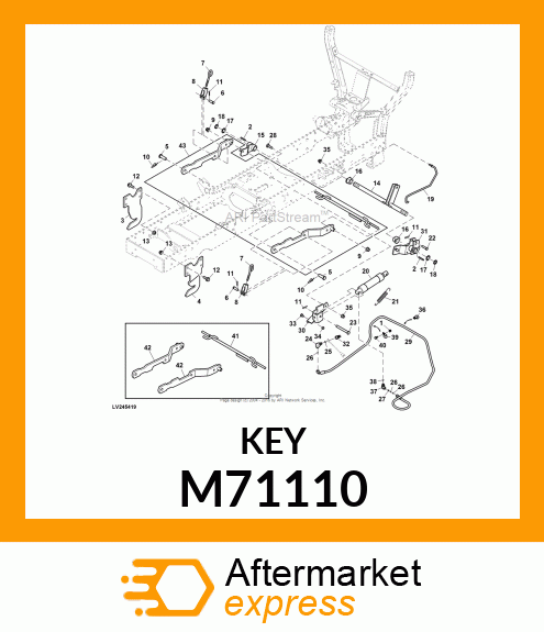 SHAFT KEY, KEY M71110