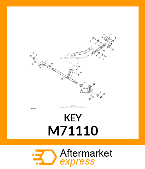 SHAFT KEY, KEY M71110