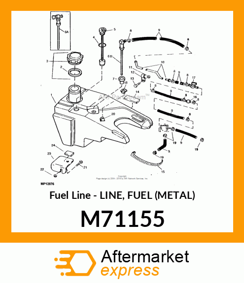 Fuel Line - LINE, FUEL (METAL) M71155