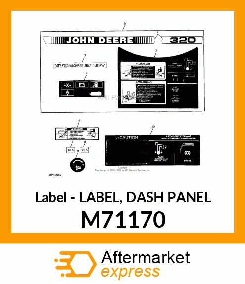 Label - LABEL, DASH PANEL M71170