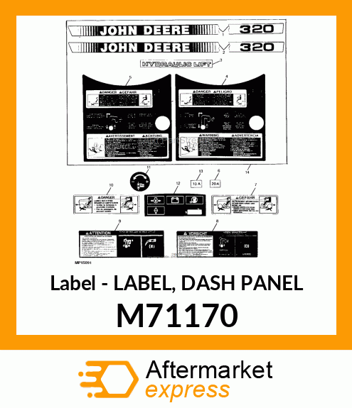 Label - LABEL, DASH PANEL M71170