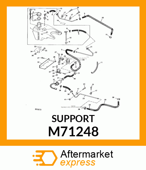 Support - SUPPORT, REAR FUEL TANK M71248