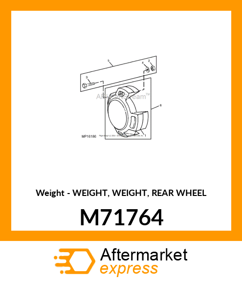 Weight - WEIGHT, WEIGHT, REAR WHEEL M71764