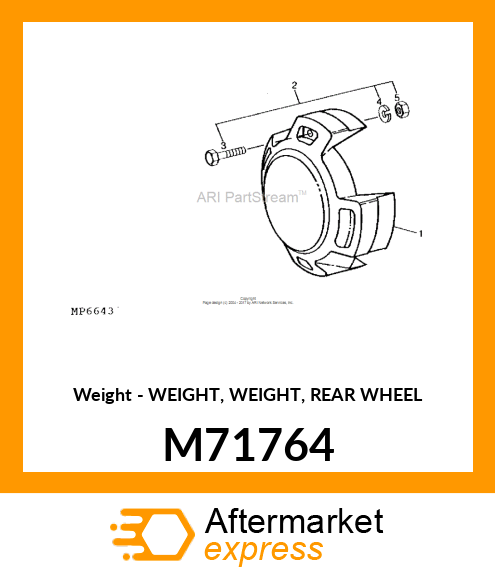 Weight - WEIGHT, WEIGHT, REAR WHEEL M71764