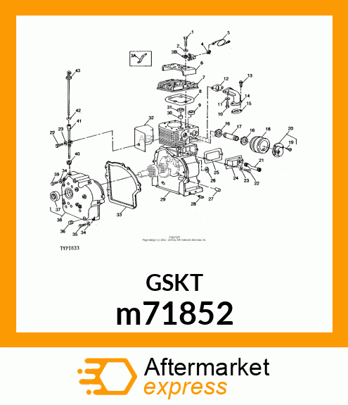 GASKET, GASKET, CYLINDER HEAD m71852