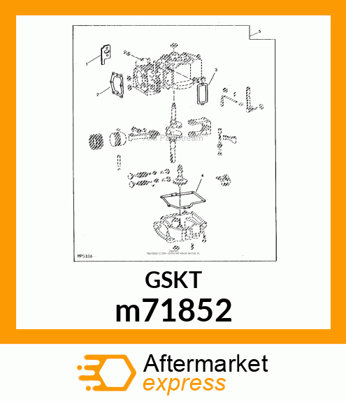 GASKET, GASKET, CYLINDER HEAD m71852