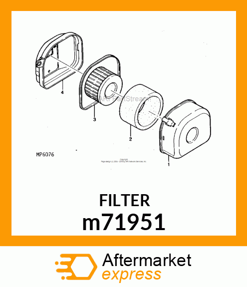 ELEMENT, AIR FILTER m71951