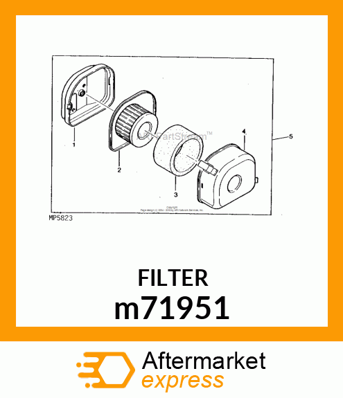 ELEMENT, AIR FILTER m71951