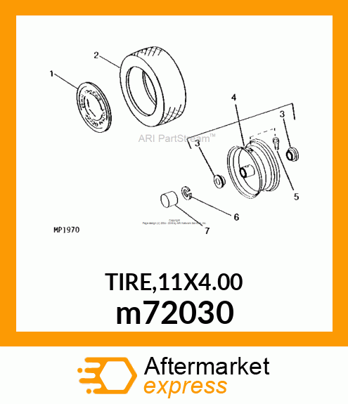 TIRE,11X4.00 m72030