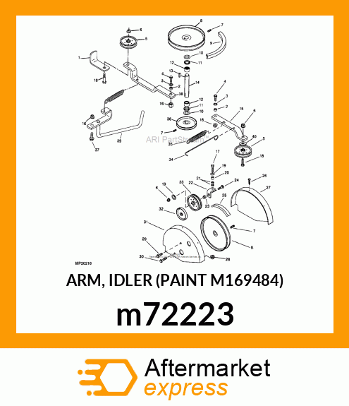 ARM, IDLER (PAINT M169484) m72223