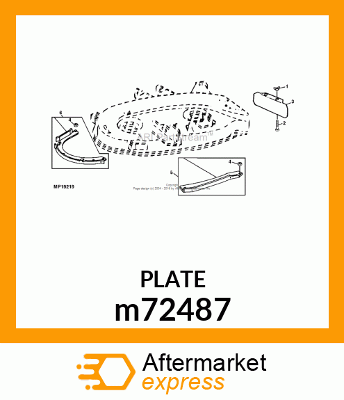 PLATE, PLATE, MULCHER M72487 PAINT m72487