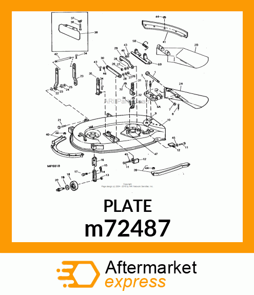 PLATE, PLATE, MULCHER M72487 PAINT m72487