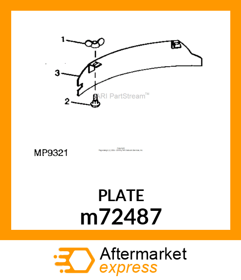 PLATE, PLATE, MULCHER M72487 PAINT m72487