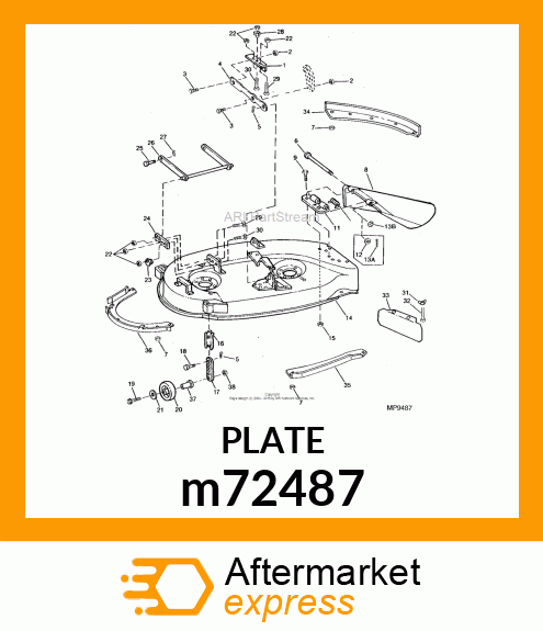 PLATE, PLATE, MULCHER M72487 PAINT m72487