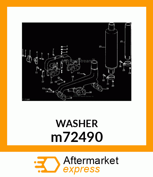 WASHER, METALLIC, ROUND HOLE m72490