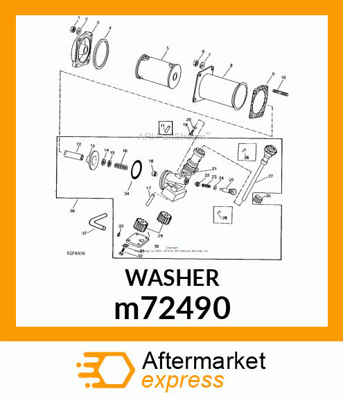 WASHER, METALLIC, ROUND HOLE m72490