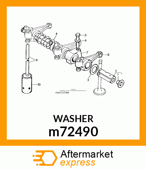 WASHER, METALLIC, ROUND HOLE m72490