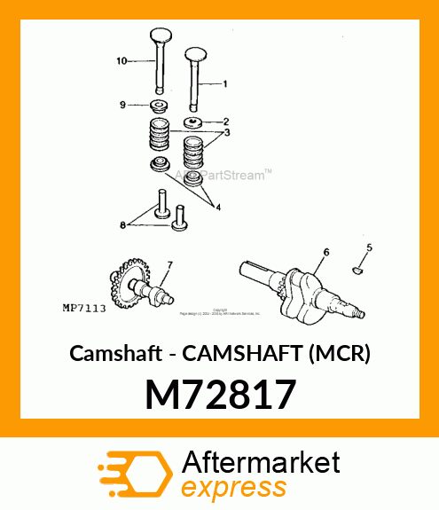 Camshaft - CAMSHAFT (MCR) M72817