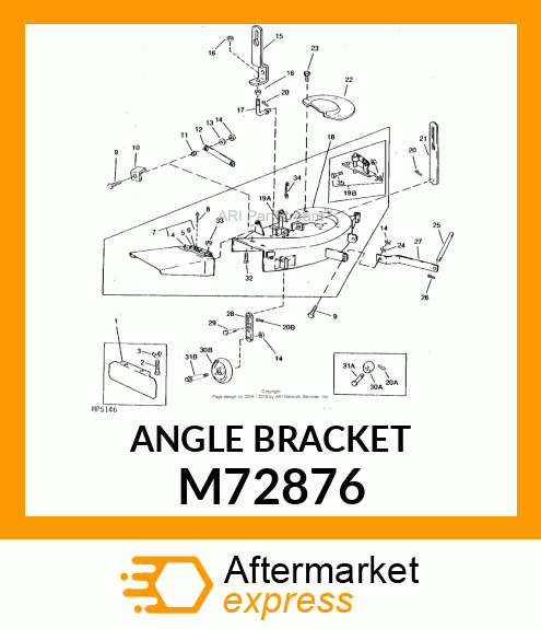 Bracket Lift Stop M72876