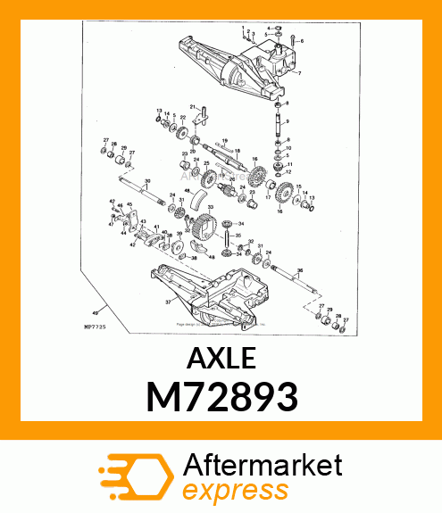 Axle 11 3/4" Long M72893