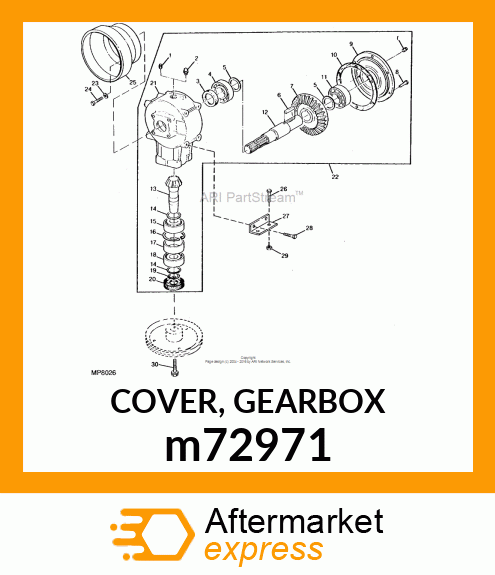 COVER, GEARBOX m72971