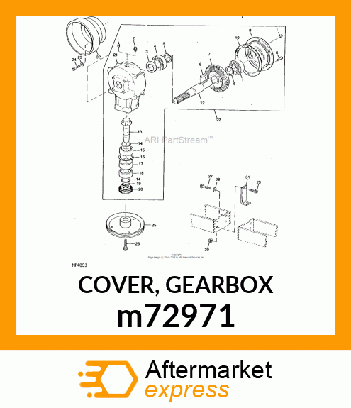 COVER, GEARBOX m72971