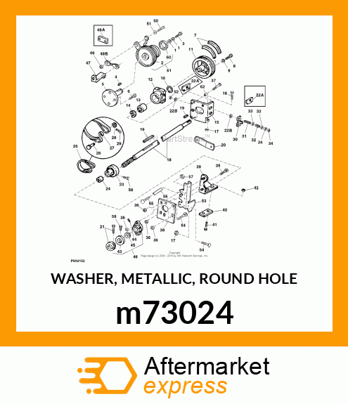 WASHER, METALLIC, ROUND HOLE m73024